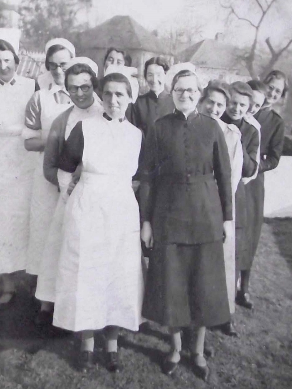 Florence Wright, midwife (front left) and her Salvation Army colleagues in 1939 (personal collection of Lyn Wright)
